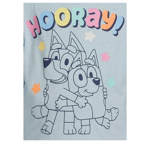 New Bluey Toddler Girl Set, 4-Piece, Shirt, Pant, Skirt, Hair Scrunchie, Size 3T - Picture 2 of 6